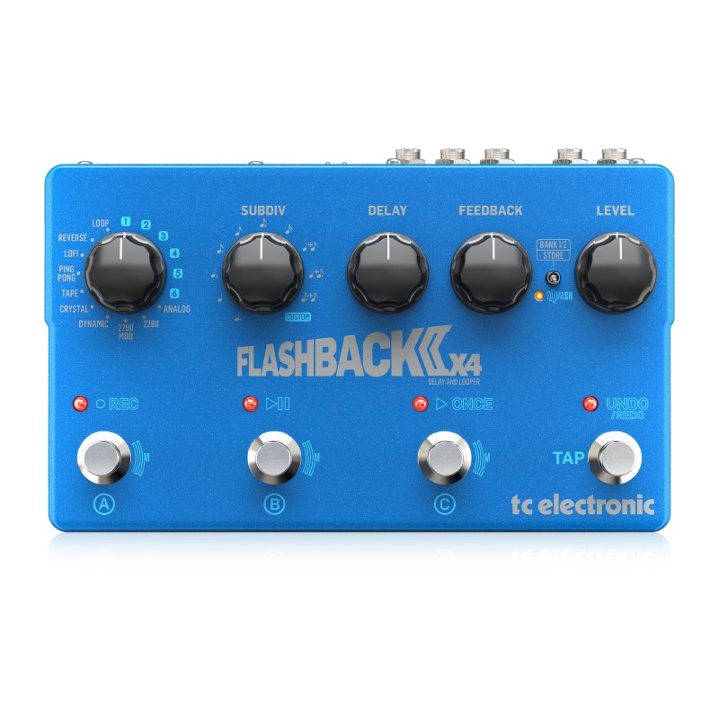 TC Electronic FLASHBACK 2 X4 DELAY Flagship Delay Pedal Expanded with 3 MASH Switches, New